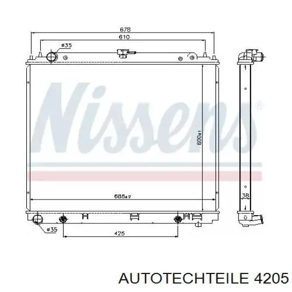 Задні гальмівні колодки Autotechteile 4205 ціна, від 18.04 USD