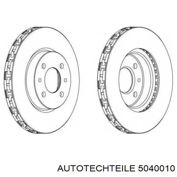 Гальмівні диски передні 5040010 Autotechteile