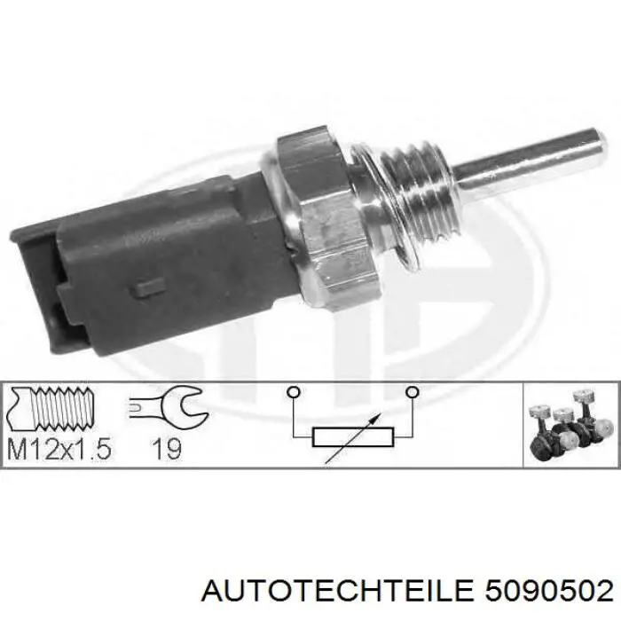 Термодатчик охолоджуючої рідини Autotechteile 5090502 ціна, від 3.66 USD