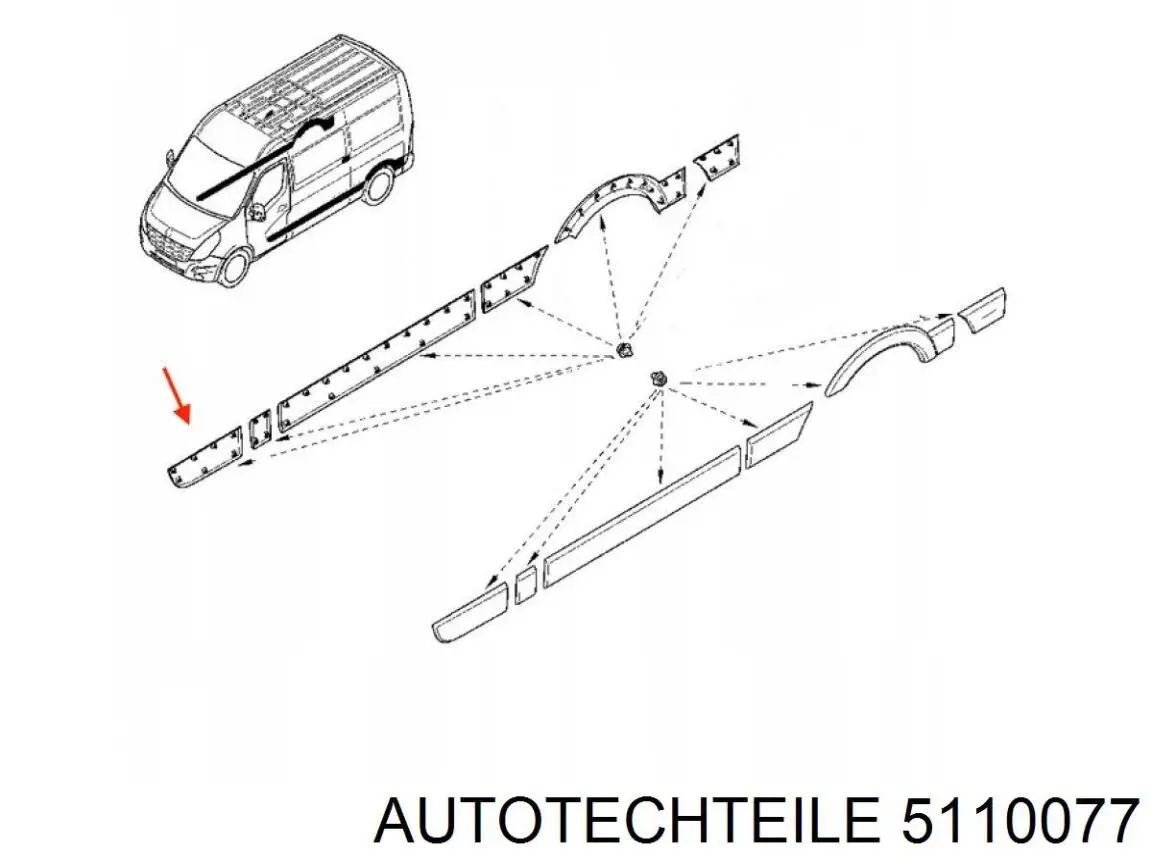 Купити 5110077 Autotechteile Рукоятка важеля КПП