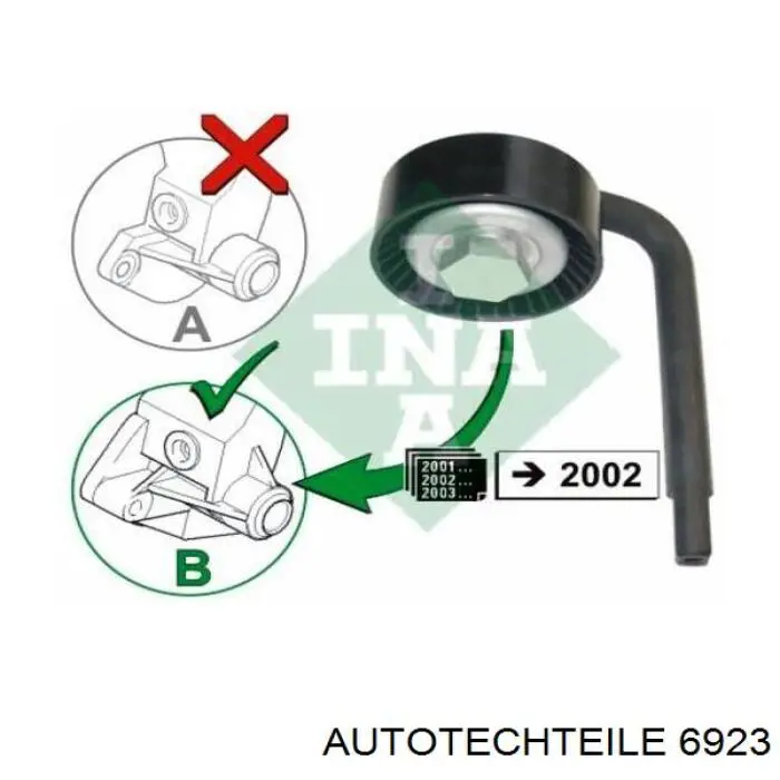 6923 Autotechteile Ущільнювач двері передньої (на кузові)