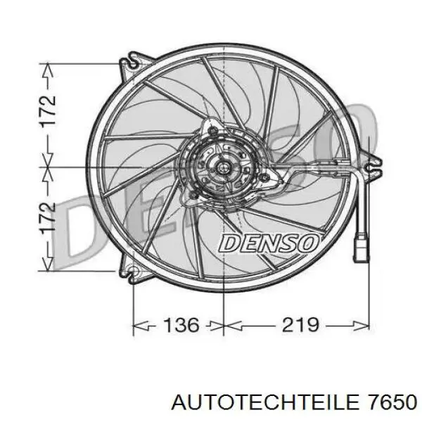 Ролик двері бічної/зсувної, правий верхній 7650 Autotechteile