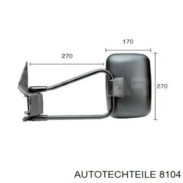 8104 Autotechteile Дзеркальний елемент лівий