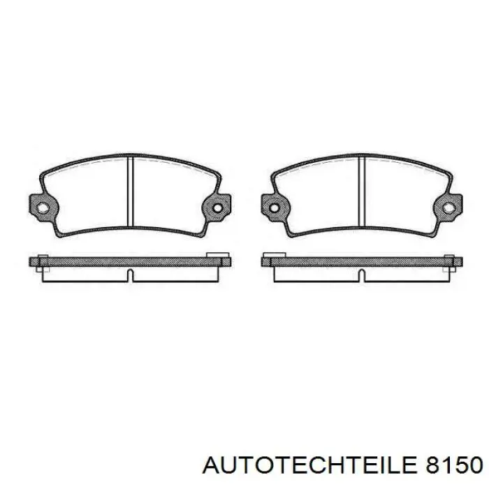 Дзеркало заднього виду, ліве 8150 Autotechteile