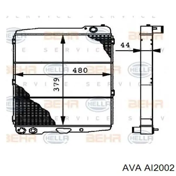 Радіатор основний AVA AI2002 ціна, від 57.29 USD
