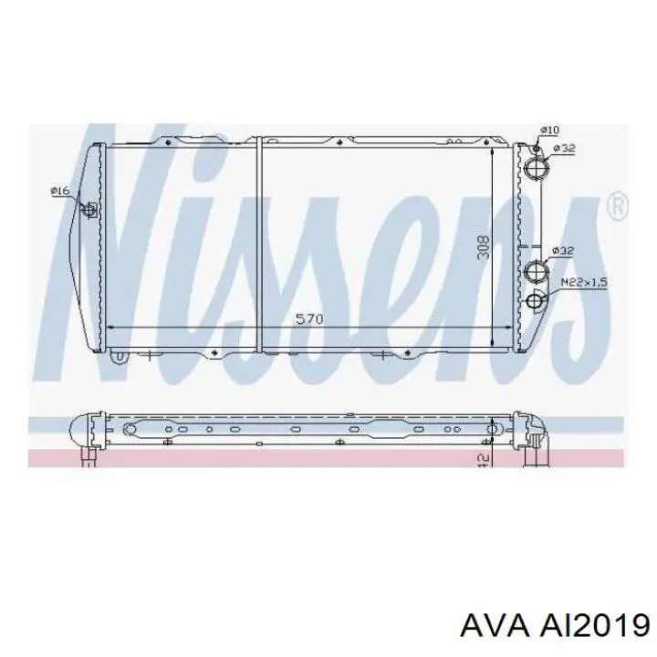 AI2019 AVA радіатор охолодження двигуна