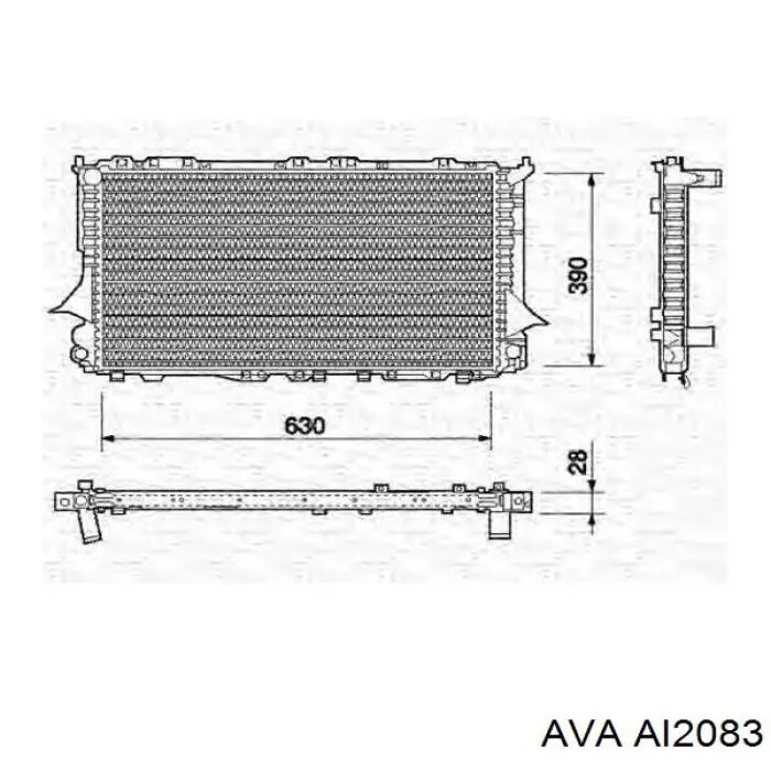 AI2083 AVA радіатор охолодження двигуна