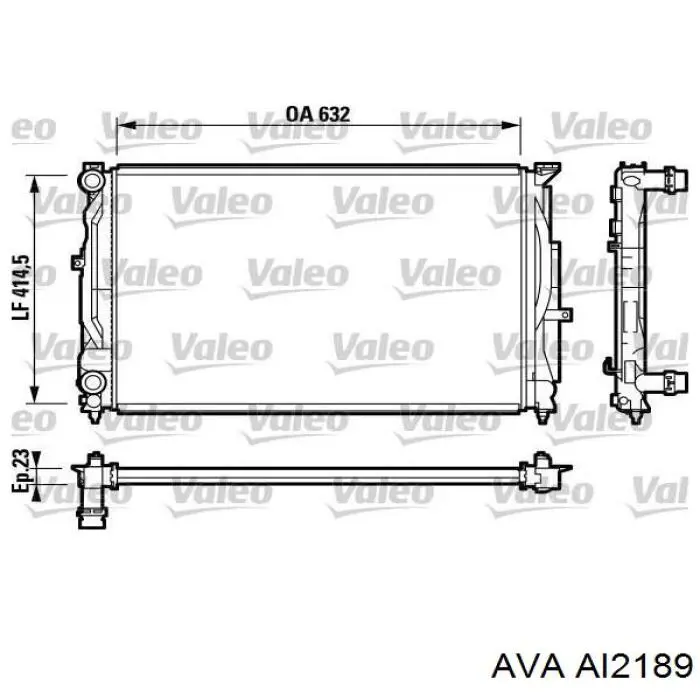 Радіатор основний AVA AI2189 ціна, від 62.23 USD