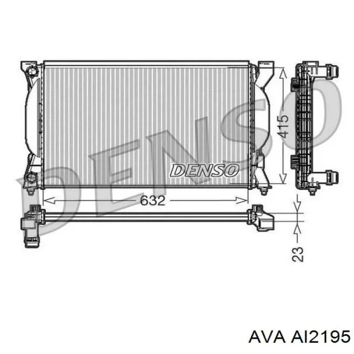 AI2195 AVA радіатор охолодження двигуна