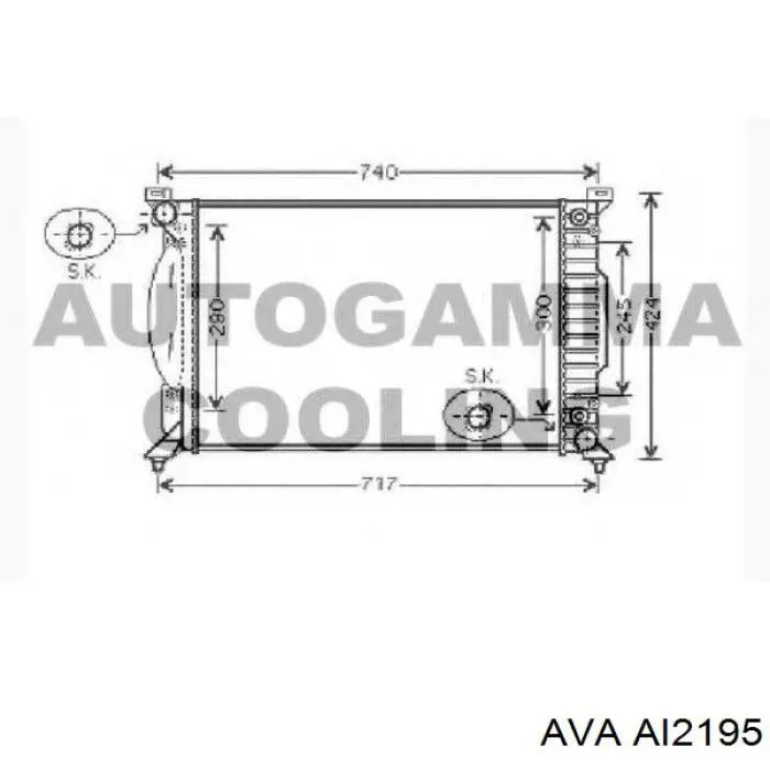 Радіатор основний AVA AI2195 ціна, від 70.64 USD