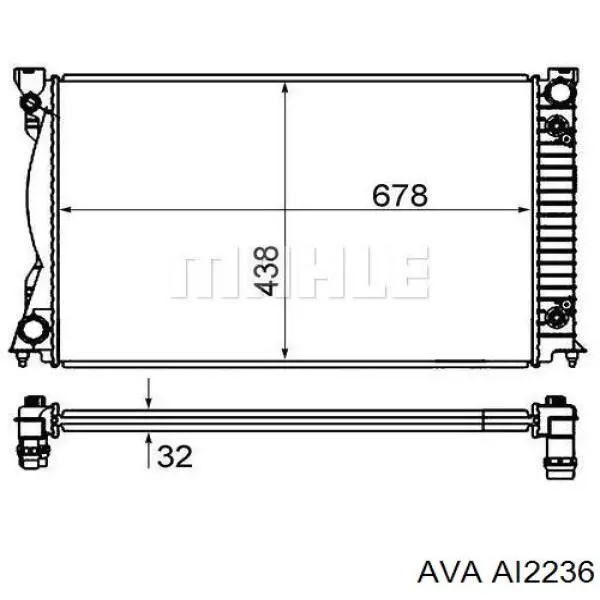 Радіатор основний AVA AI2236 ціна, від 140.36 USD