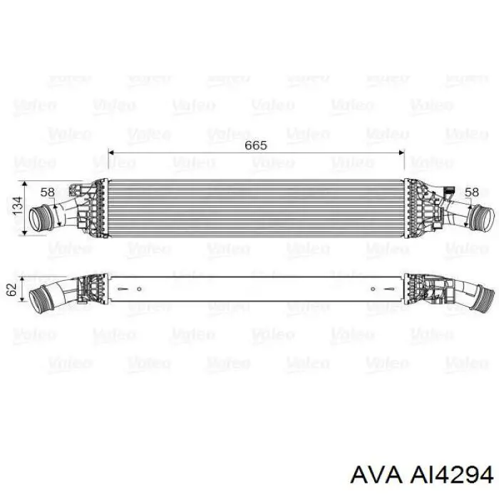 AI4294 AVA радіатор интеркуллера