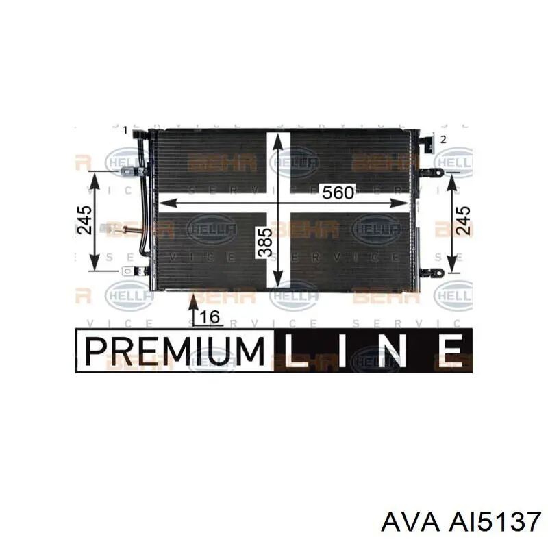 Радіатор кондиціонера AI5137 AVA
