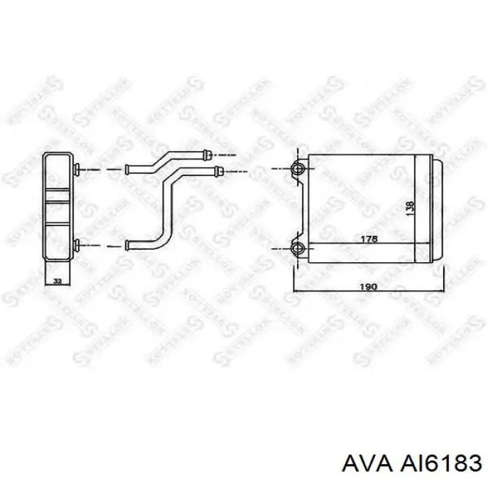 Радіатор обігрівача AVA AI6183