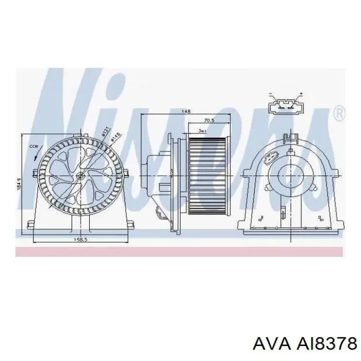Моторчик пічки AVA AI8378