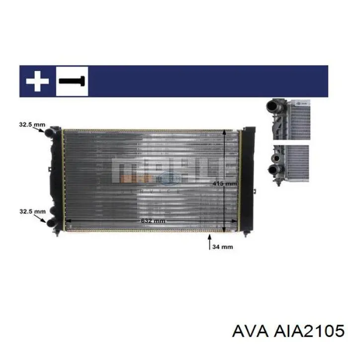 Радіатор основний AVA AIA2105 ціна, від 68.30 USD