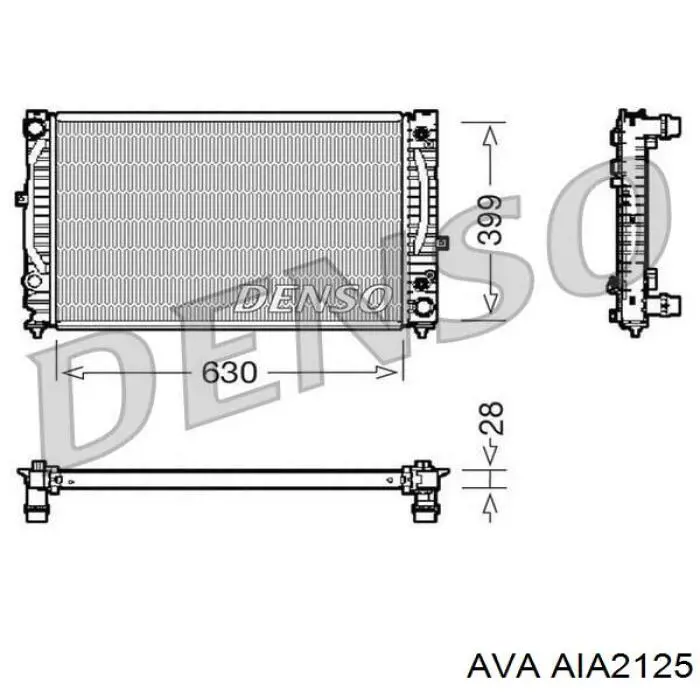 AIA2125 AVA Радіатор охолодження двигуна