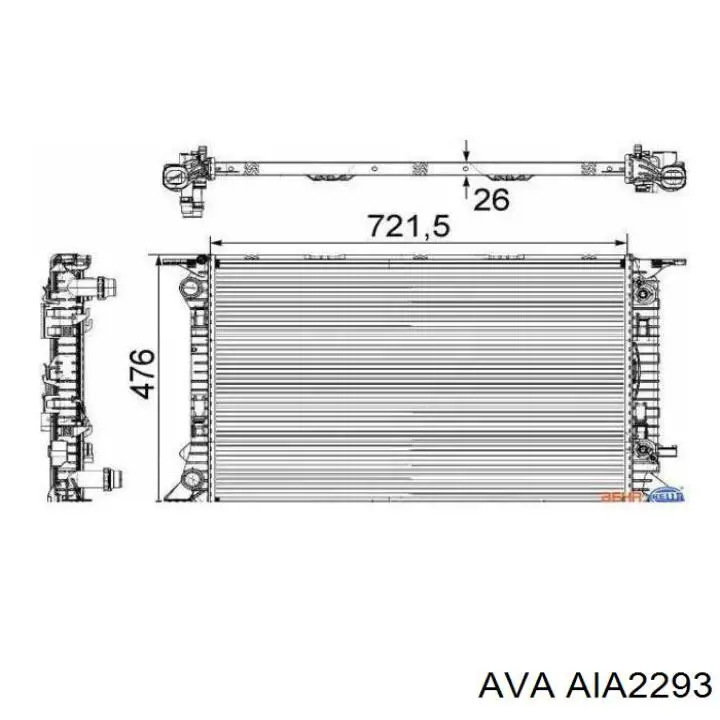 Радіатор AIA2293 AVA
