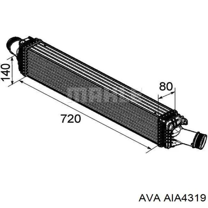 AIA4319 AVA радіатор интеркуллера