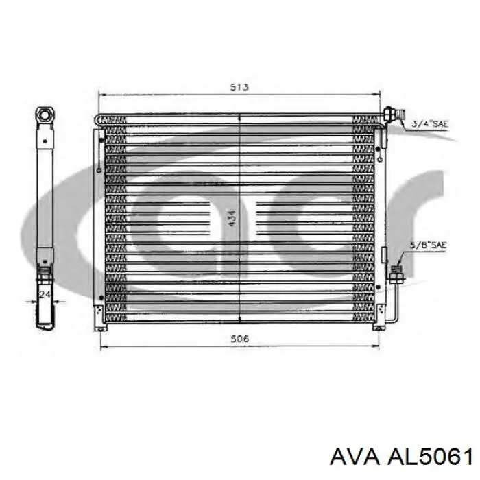 AL5061 AVA радіатор кондиціонера