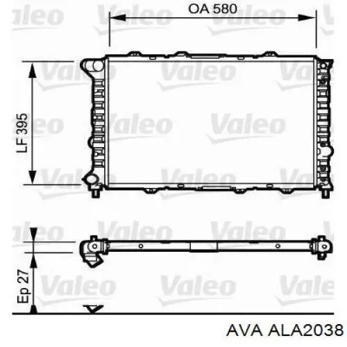 Радіатор ALA2038 AVA