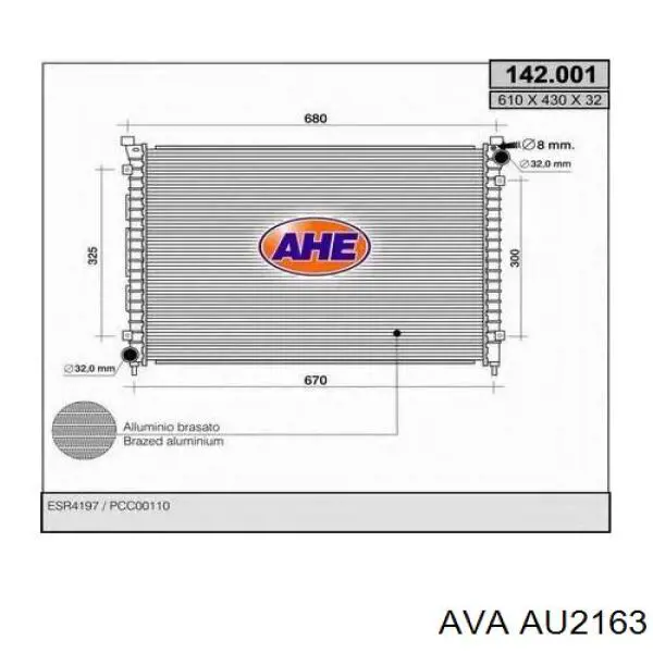 Радіатор основний AVA AU2163 ціна, від 140.04 USD