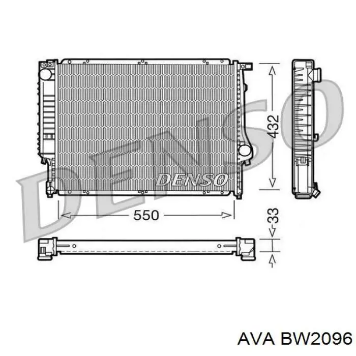 Радіатор основний AVA BW2096 ціна, від 686.92 USD
