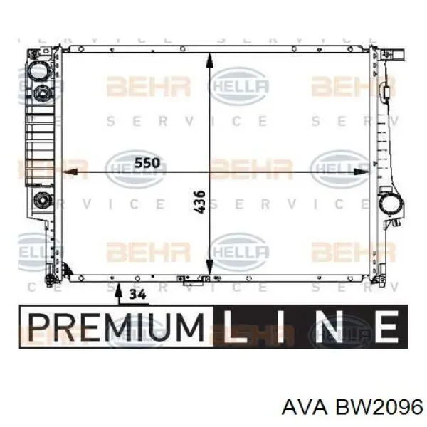 Купити BW2096 AVA Радіатор двигуна