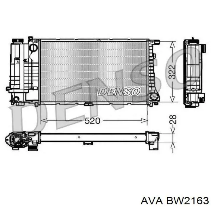 CR482000S Knecht-Mahle радіатор охолодження двигуна