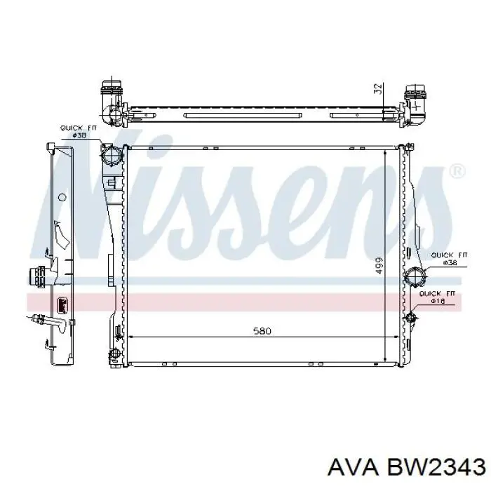 Радіатор BW2343 AVA