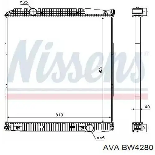 Система охолодження наддувочного повітря AVA BW4280 ціна, від 88.90 USD