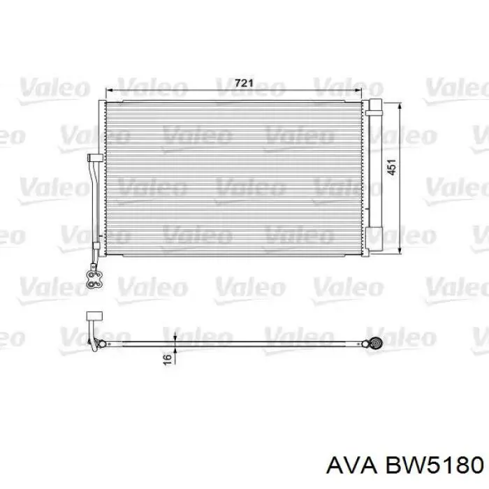 Радіатор кондиціонера AC878348 Maxgear
