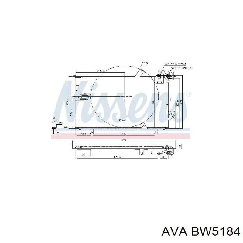 Купити BW5184 AVA Радіатор системи охолодження кондиціонера