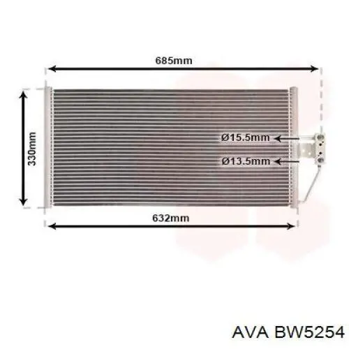 Конденсатор кондиціонера AVA BW5254 ціна, від 72.65 USD