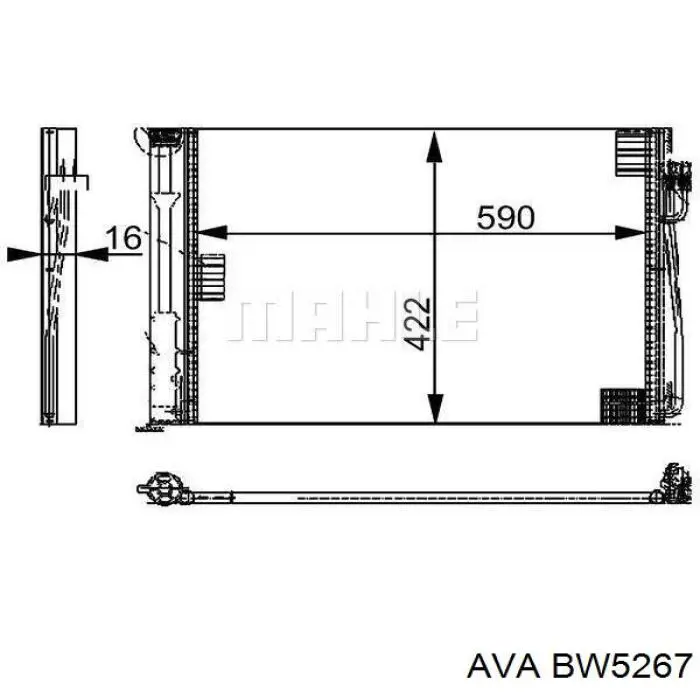 BW5267 AVA радіатор кондиціонера