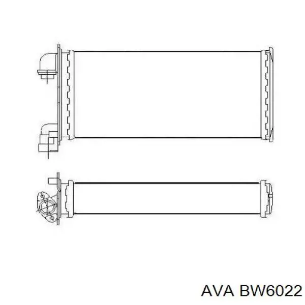 Радіатор пічки (обігрівача) AVA BW6022 ціна, від 20.77 USD