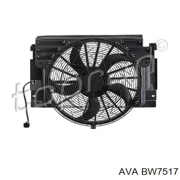 Купити BW7517 AVA Дифузор радіатора кондиціонера, в зборі з крильчаткою і двигуном