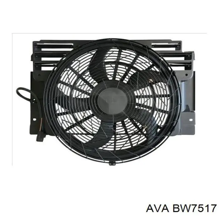 BW7517 AVA Дифузор радіатора кондиціонера, в зборі з крильчаткою і двигуном