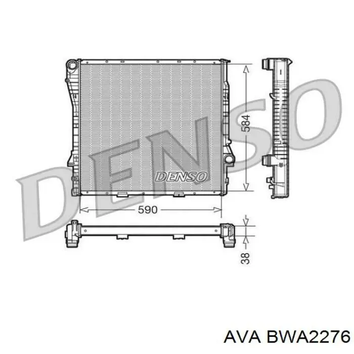 BWA2276 AVA радіатор охолодження двигуна