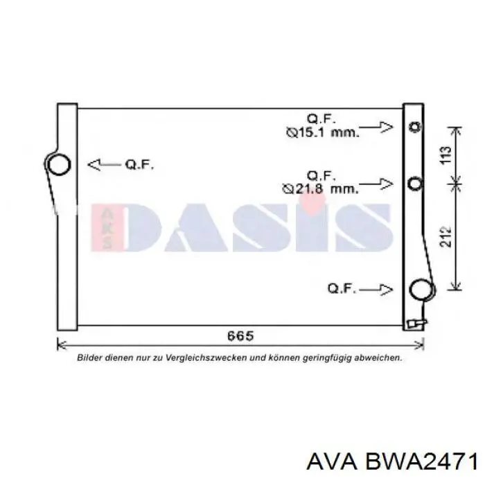 Купити BWA2471 AVA Радіатор двигуна
