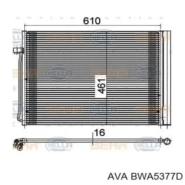 Радіатор охолодження кондиціонера AVA BWA5377D
