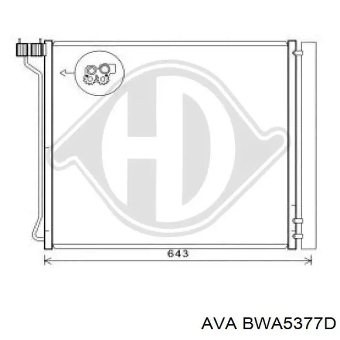 Конденсатор кондиціонера AVA BWA5377D ціна, від 83.81 USD
