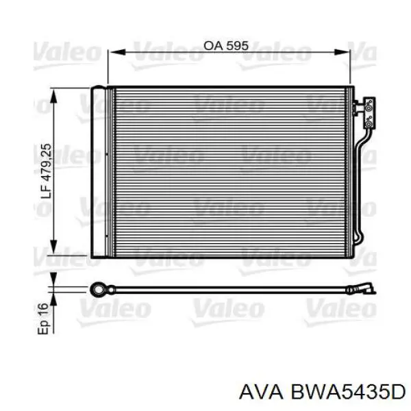 BWA5435D AVA радіатор кондиціонера