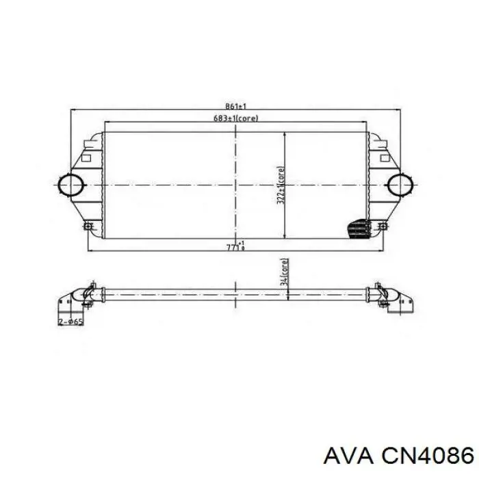 Купити CN4086 AVA Радіатор интеркуллера