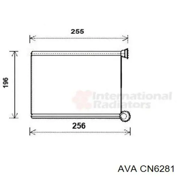 Радіатор пічки CN6281 AVA