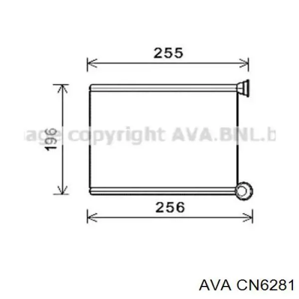 CN6281 AVA радіатор пічки (обігрівача)