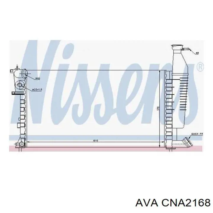 Радіатор охолодження двигуна CNA2168 AVA