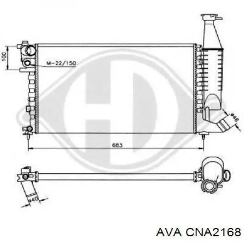 Радіатор основний AVA CNA2168 ціна, від 87.45 USD