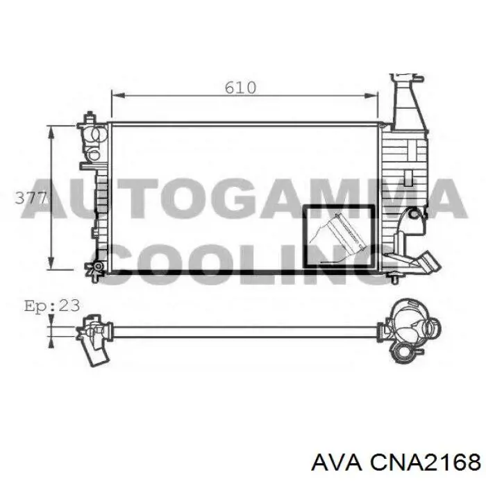 Купити CNA2168 AVA Радіатор двигуна