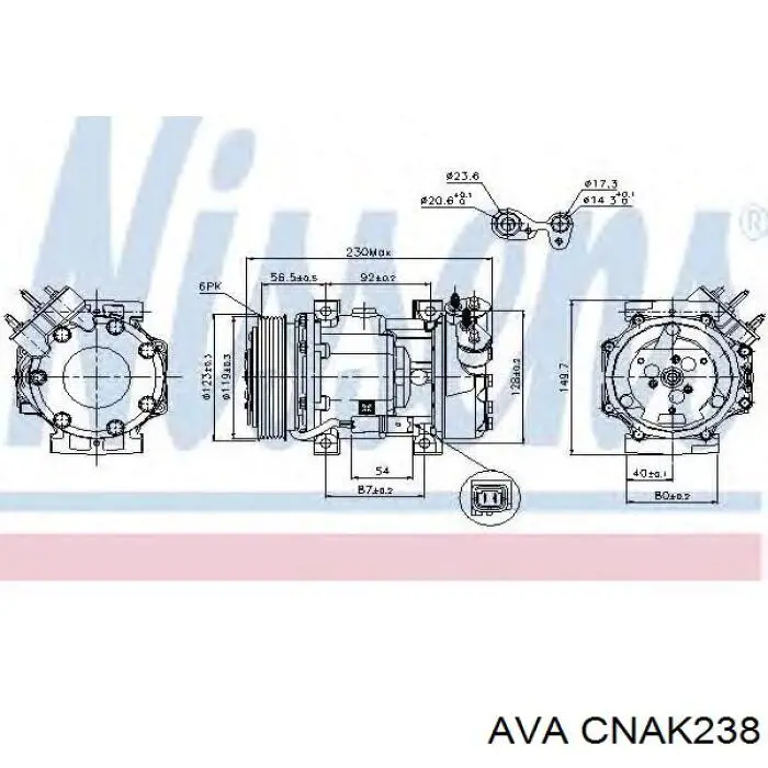 CNAK238 AVA Компрессор кондиционера